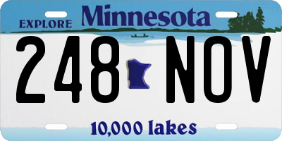 MN license plate 248NOV