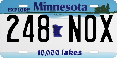 MN license plate 248NOX