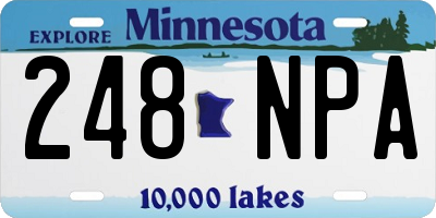 MN license plate 248NPA