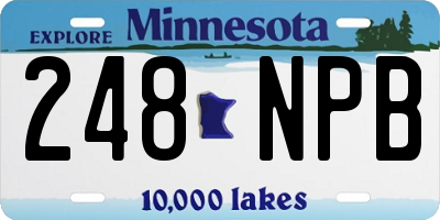 MN license plate 248NPB
