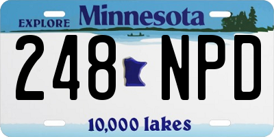 MN license plate 248NPD