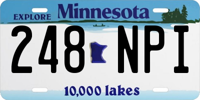 MN license plate 248NPI