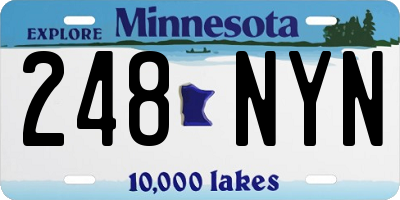 MN license plate 248NYN