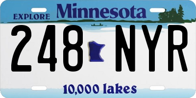 MN license plate 248NYR