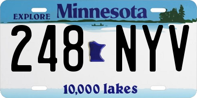 MN license plate 248NYV