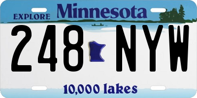MN license plate 248NYW
