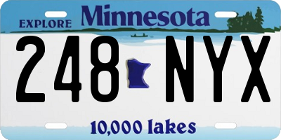 MN license plate 248NYX