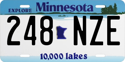 MN license plate 248NZE