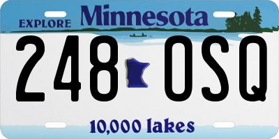 MN license plate 248OSQ