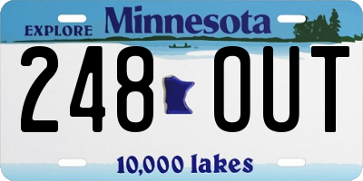 MN license plate 248OUT