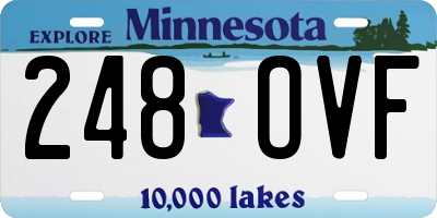 MN license plate 248OVF