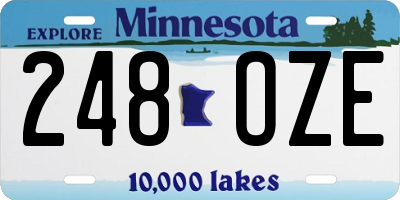 MN license plate 248OZE