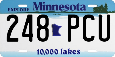 MN license plate 248PCU