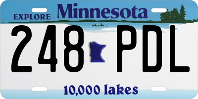 MN license plate 248PDL