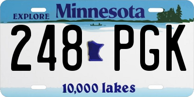 MN license plate 248PGK
