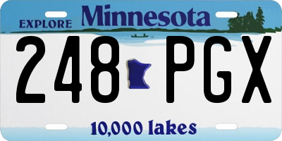 MN license plate 248PGX