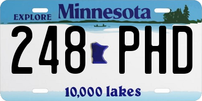 MN license plate 248PHD