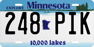 MN license plate 248PIK