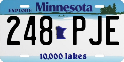 MN license plate 248PJE