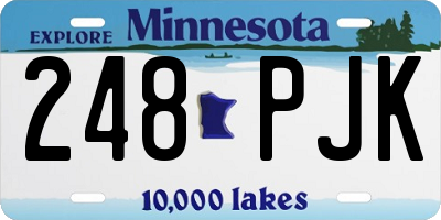 MN license plate 248PJK