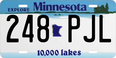 MN license plate 248PJL