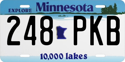 MN license plate 248PKB