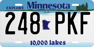MN license plate 248PKF