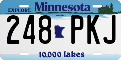 MN license plate 248PKJ
