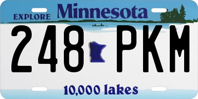 MN license plate 248PKM