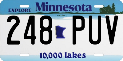 MN license plate 248PUV