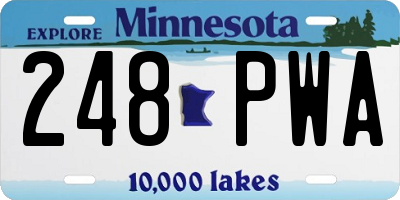 MN license plate 248PWA