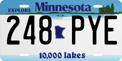 MN license plate 248PYE