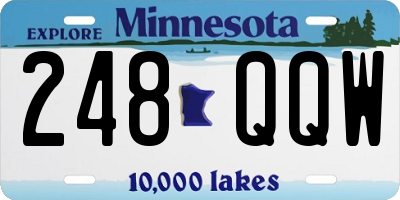 MN license plate 248QQW