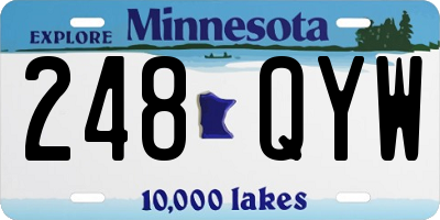 MN license plate 248QYW