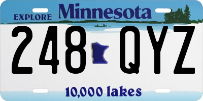 MN license plate 248QYZ