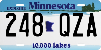 MN license plate 248QZA
