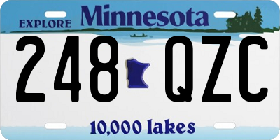 MN license plate 248QZC