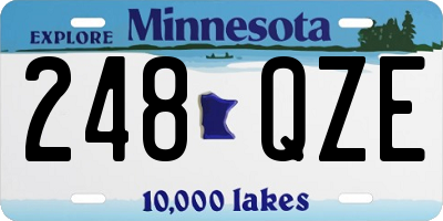 MN license plate 248QZE