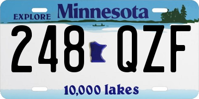MN license plate 248QZF