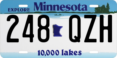 MN license plate 248QZH