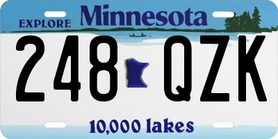 MN license plate 248QZK