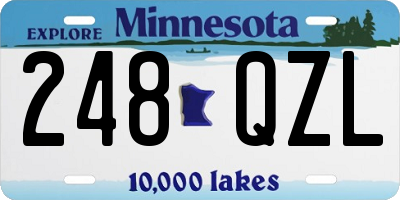 MN license plate 248QZL