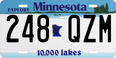 MN license plate 248QZM