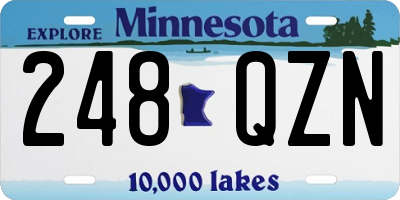 MN license plate 248QZN