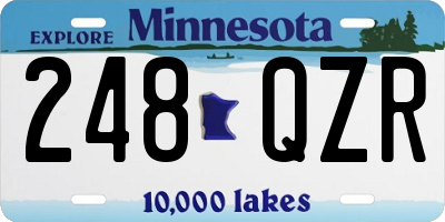 MN license plate 248QZR