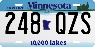 MN license plate 248QZS