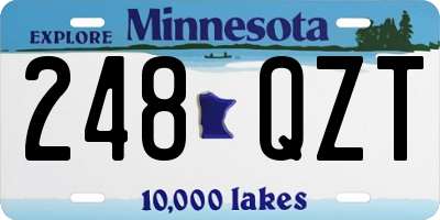 MN license plate 248QZT