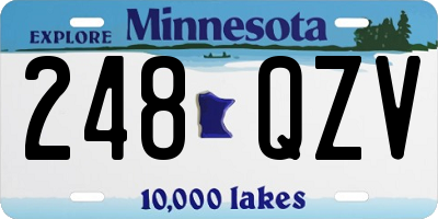 MN license plate 248QZV