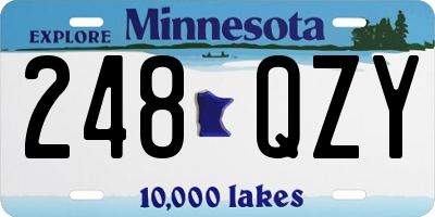 MN license plate 248QZY