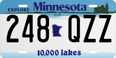 MN license plate 248QZZ